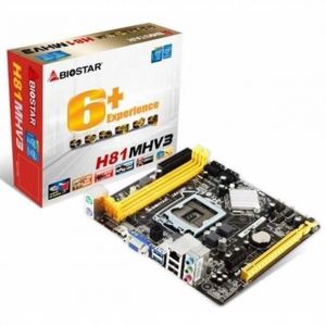 Carte Mère - Biostar - H81MHV3 - Socket LGA1150 - Chipset Intel H81 - DDR3 SDRAM