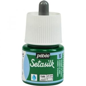 Flacon Peinture - Pébéo - Setasilk - 45 ml - Vert Orient - Fixable par repassage