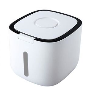 Boîte de rangementBoîte de rangement de riz de cuisine 5-10kg en plastique scellé étanche aux insectes seau - Type Black-5kg
