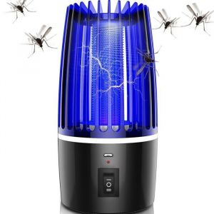 Lampe Anti Moustique 2 en 1 Tueur dInsectes USB Rechargeable UV Tueur dInsectes pour R&eacute;pulsif Mites Mouche Insectes