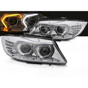 Paire de phares avant BMW E90/E91 LCI de 2009 a 2011 LED Xenon Chrome-41933361