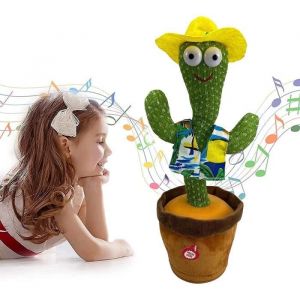 Dancing Cactus Jouet &Eacute;lectronique en Peluche Qui R&eacute;p&egrave;te Ce Que Vous Dites Et Chante Cactus Qui Chante Et Danse