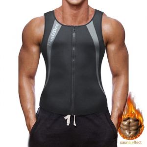 Dan&Dre&reg; D&eacute;bardeur Gilet vest de sudation Homme Combinaison V&ecirc;tement de sudation en Neoprene amincissant Body Shaper