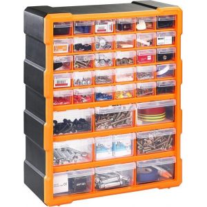 Organisateur Multi-tiroirs avec 39 Tiroirs Bo&icirc;te &agrave; Coudre Bo&icirc;te &agrave; Outils Armoire de Rangement Unit&eacute; dOrganisation 38x16x47 cm