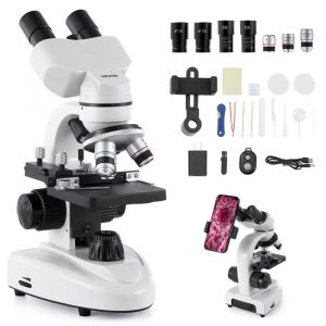 Microscope Binoculaire Professionnel-VEVOR-Kit de Microscope Compos&eacute; avec Grossissement 40-2000X-pour Laboratoire &Eacute;cole