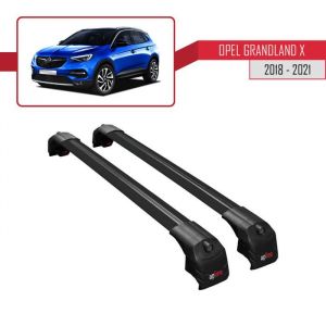 Pour Opel - Vauxhall Grandland X 2018-2021 Barres de Toit ACE-2 Railing Porte-Bagages de voiture / Noir
