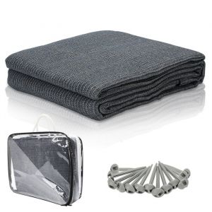 Daromigo Tapis de tente respirant 300x300CM tapis de sol camping ext&eacute;rieur pour auvent et caravane Bleu ARCEAU