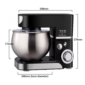 Robot P&acirc;tissier 1000 W p&eacute;trin professionnel 5 L vitesse 6+P t&ecirc;te inclinable r&eacute;sistant aux &eacute;claboussures et antid&eacute;rapant