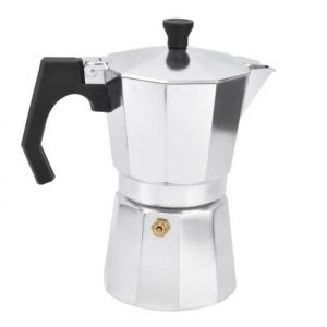 Cafetière sur cuisinière - TBEST - Octogonale - Aluminium - Compatible gaz et électrique - Ergonomique