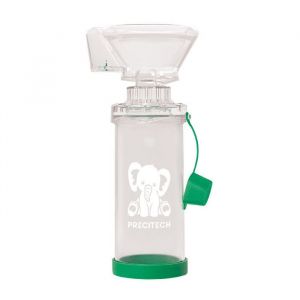 PRECITECH &ndash; Chambre d&rsquo;Inhalation 0&ndash;9 Mois &ndash; Masque b&eacute;b&eacute; souple valve unidirectionnelle compatible sprays doseurs