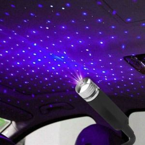 Veilleuse LED pour toit de voiture &eacute;clairage dambiance projecteur LED violet plusieurs effets lumineux r&eacute;glables Label