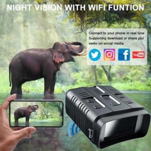 Jumelle Vision Nocturne - MIOLOE - 4K - Vision jusquà 800m - Infrarouge - Écran 3 pouces
