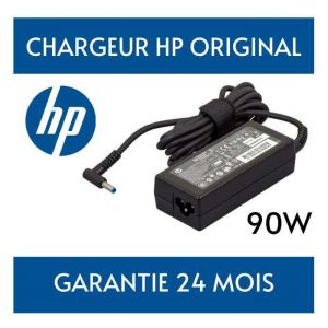Chargeur HP Original pour pc portable HP Pavilion 17-e056sf compaq 90w 90 Watts 19.5V 4.62A 4.5Mm * 3.0Mm