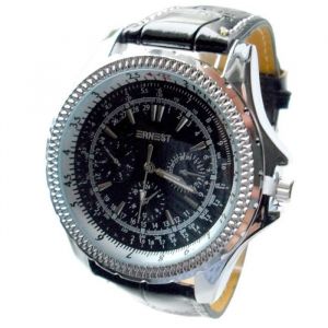 MONTRE HOMME WATCH ACIER BIJOUX CHRONOGRAPHE QUARTZ MECANIQUE SIMILI CUIR CADEAU
