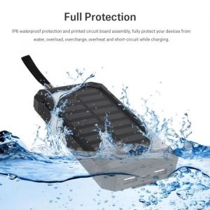 Rangement Bo&icirc;te pour 20000mAh Charge rapide Dual USB Batterie Externe rapide Solaire Portable - Noir