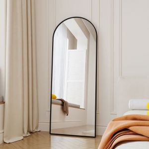 165x60 cm Miroir sur Pied SOMUBI Miroir Mural Miroir en pied avec cadre en alliage daluminiumpour Vestiaire et Chambre Noir