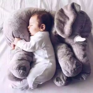 Oreiller &eacute;l&eacute;phant en peluche gris 60cm - Fashion - Pour enfants &agrave; partir de 3 ans-keeper