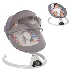 Balancelle bébé électrique  5 vitesses de balancement musique Bluetooth Transat bebe 3 en 1