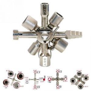 10 en 1 multifonction croix interrupteur clé en alliage universel carré Triangle Clés à Molette LIA6696