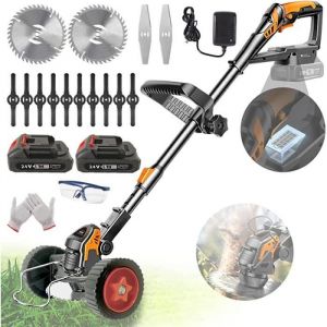 Coupe Bordure - RUMOCOVO - 2pcs - Sans Fil - Batterie Lithium - Lame D&eacute;broussailleuse