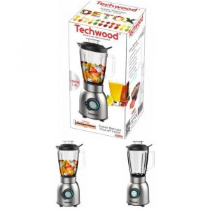 Blender Inox - INOX - 1500W - 15L - 2 Vitesses - Bol en Verre Transparent