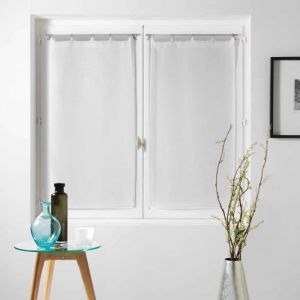 Paire de rideaux - Milza - Voilage - 60x160cm - 100% polyester - Œillets métal 45cm