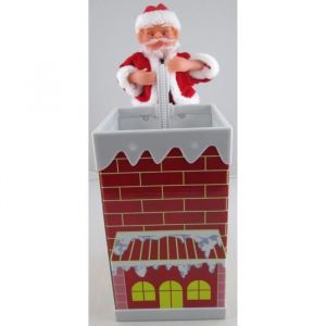 Automate musical - Santa Claus - Père Noël grimpeur - Rouge - Intérieur - Piles AA incluses