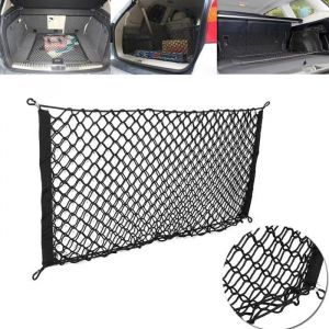 100x40cm Universel Voiture Filet De Coffre Élastique Bagage Rangement Filet Charge Avec crochets -TUN