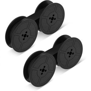 Ruban pour machine &agrave; &eacute;crire - 2 paires - Rubans universels - Ruban double spirale - Ruban encreur pour machine &agrave; &eacute;crire vintage -