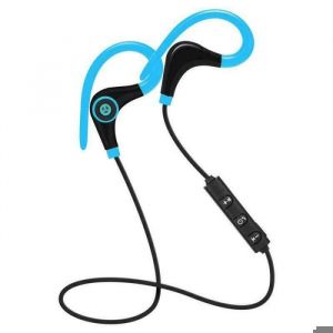 Casque &Eacute;couteur Sport Bluetooth Sans Fil Oreillette St&eacute;r&eacute;o 4.1 &Eacute;couteurs Crochet bleue
