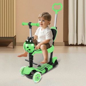 SUPFINE Trottinette Enfant Trottinette 3 Roues Scooter pour Fille/Gar&ccedil;on de 2 &agrave; 8 Ans Patinette Enfant Pliable 57*25*60-75cm