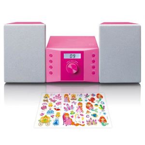 Lenco MC-013PK - Cha&icirc;ne HiFi avec radio FM et lecteur CD - Rose