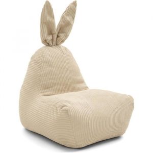 Gutekissen Pouf Enfant Avec Oreilles De Lapin Doux S&ucirc;r Et Confortable Pour Chambre Montessori (Cr&egrave;me 75x70x90cm)