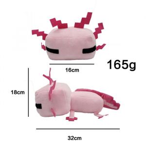 Mignon Peluche Minecraft Axolotl de 125 pouces personnage en peluche de base doux et câlin cadeau de collection pour enfants1