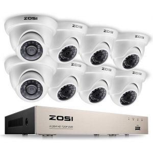 Kit Vid&eacute;osurveillance Ext&eacute;rieure 8pcs 1500TVL Cam&eacute;ra de Surveillance et 8CH DVR 720P Sans disque dur Maison S&eacute;curit&eacute; CCTV