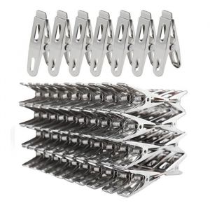 &Eacute;pingles &agrave; Linge M&eacute;tal - Pince a Linge Inox - Coupe Vent et Antirouille-Pinces &agrave; Linge pour Chaussettes et V&ecirc;tements -100 Pi&egrave;ces