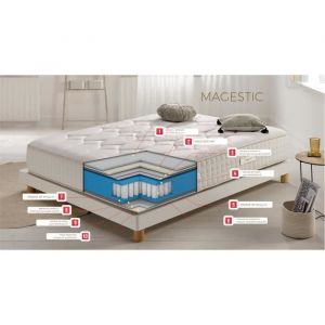 SIMPUR RELAX - Matelas 180x200 - Magestic®. Ressorts ensachés avec mousse á mémoire. Épaisseur 30 cm.  Avec 9 couches différentes