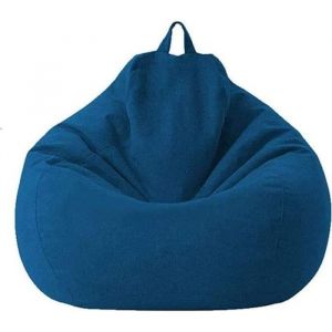 AMOUNE Housse de Pouf Poire Sans Remplissage Pouf dint&eacute;rieur/ext&eacute;rieur pour adultes Enfants et adolescents - 80x90cm - Bleu