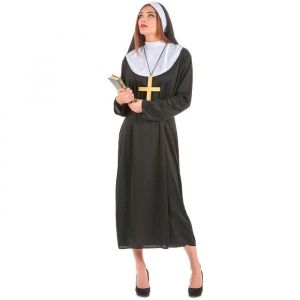 Déguisement Bonne Soeur Femme - Smiffys - Taille XL - Robe et Coiffe - Intérieur