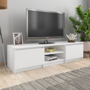 Meuble TV Blanc 140x40x355 cm Aggloméré