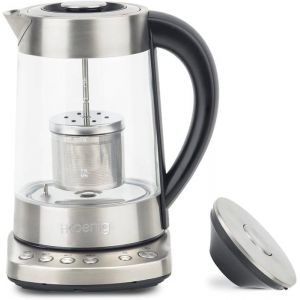 Théière Bouilloire Instant T électrique en Verre 1.7L TI700 avec Infuseur filtre à Thé Inox 2400W CompacteEbullition70°à 100°C