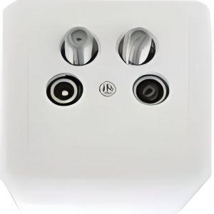 Prise Murale - TRIAX - 2 Sorties - TV/SAT et FM - Découpleur - Norme NF C 90123