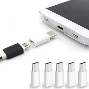 3 X Adaptateur Micro USB vers USB C (USB type C) - Blanc