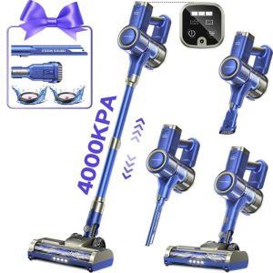 Aspirateur Balai sans fil 4 en 1 Erabros EV1- 40Kpa- Tube télescopique Phares LED - Pivot flexible à 180° pour Les Poils d’Animaux