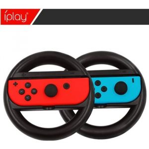 [2 Pi&egrave;ces] Volants Joy-Con pour Nintendo Switch KINGTOP Volant Manette de Course Roue Consoles Mario Kart Noir