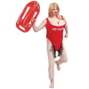 Déguisement sauveteur plage homme humoristique - Rouge - Polyester
