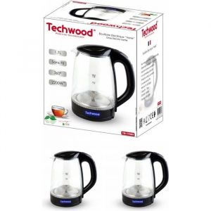Bouilloire - ELEMENT INOX - Théière électrique en VERRE - 2200W - 17L - Noir