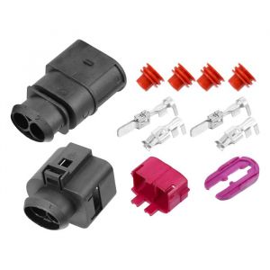 Connecteur v&eacute;hicule X AUTOHAUX 1 Ensemble No.1J0973852/1J0973752 2 Broche Scell&eacute; Connecteur pour VW pour Audi
