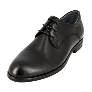 Chaussure Richelieu homme de ville en v&eacute;ritable cuir noirRN025 43
