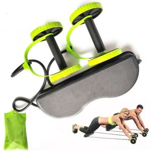 Rouleau extensible &eacute;lastique r&eacute;sistance abdominale tirer corde outil ab rouleau pour entra&icirc;neur de muscle abdominal exercice